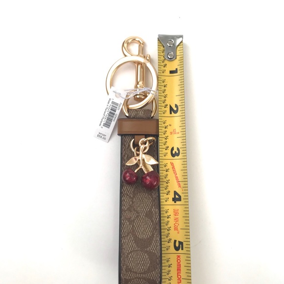 ๐ ๐ New Coach Signature Keychain w/ Cherry Charm - Picture 9 of 11